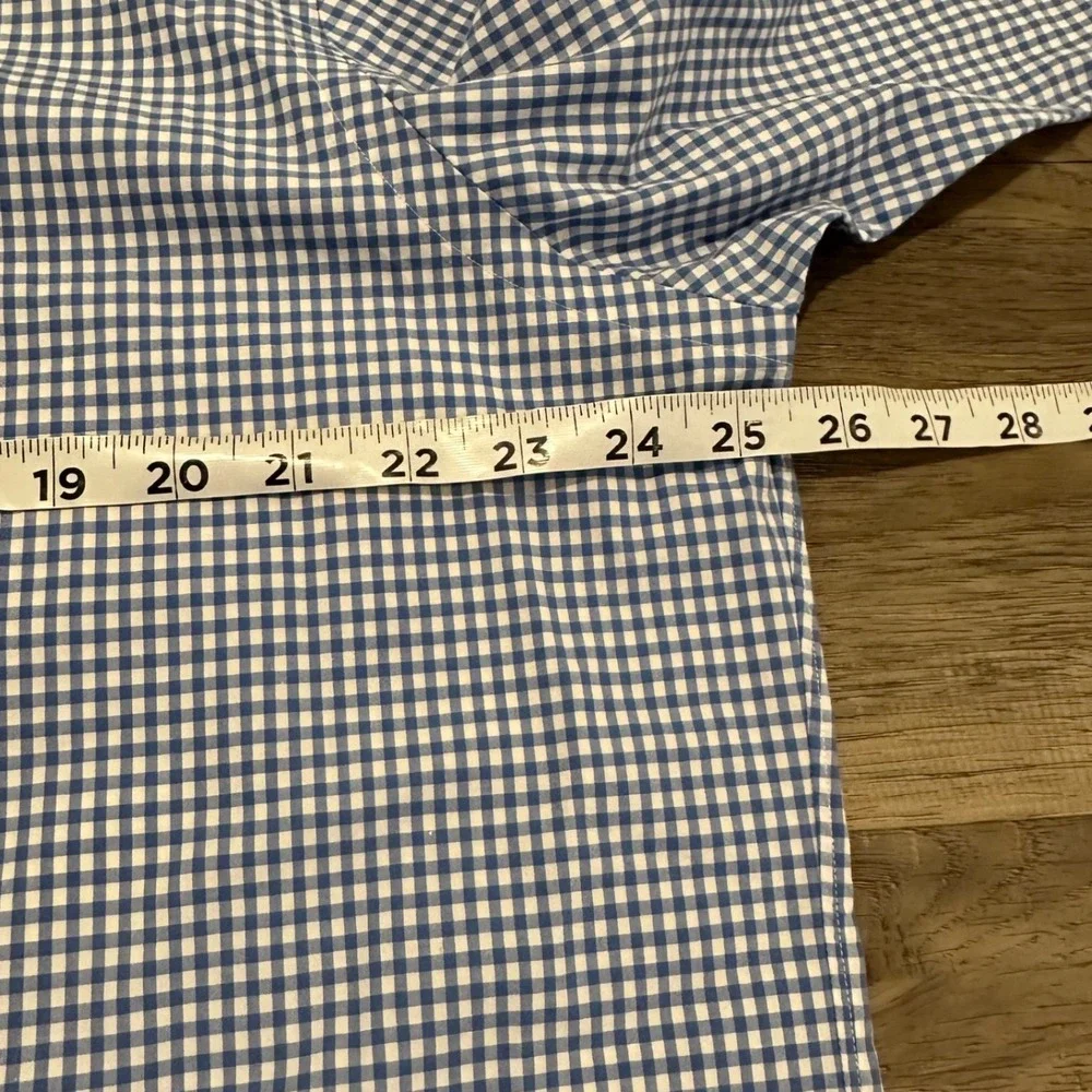 Polo Ralph Lauren Mens XL Classic Fit Gingham Button Down Shirt Blue White Pony